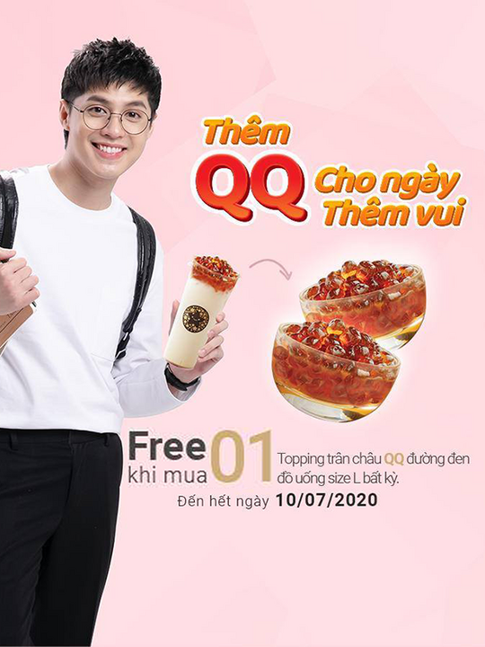 Tocotoco khuyến mãi tặng 1 topping khi mua size L