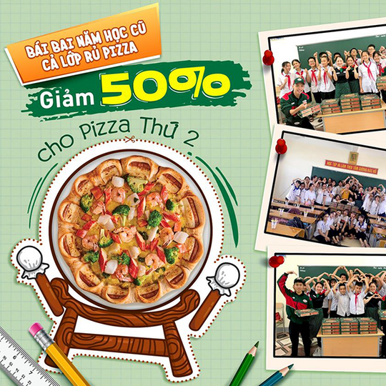 The Pizza Company khuyến mãi 50% cho Pizza thứ 2