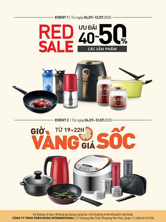 LOCK&LOCK khuyến mãi đến 60% nhiều sản phẩm