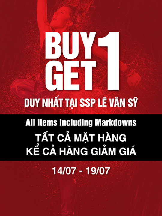 Supersports mua 1 tặng 1 tại Lê Văn Sỹ