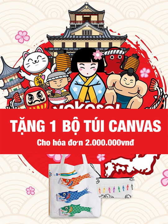 Sushi Hokkaido Sachi tặng 1 bộ túi Canvas cho HĐ từ 2tr