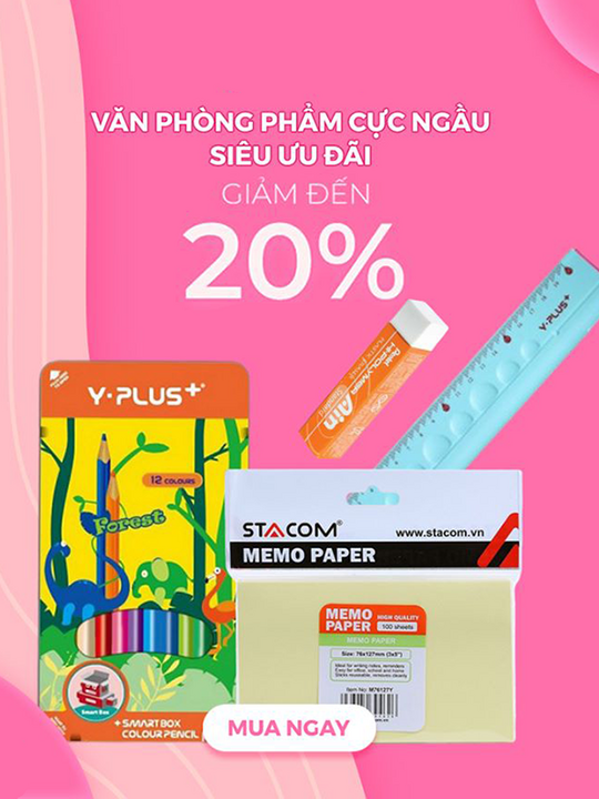 FAHASA khuyến mãi 20% cho thương hiệu Stacom