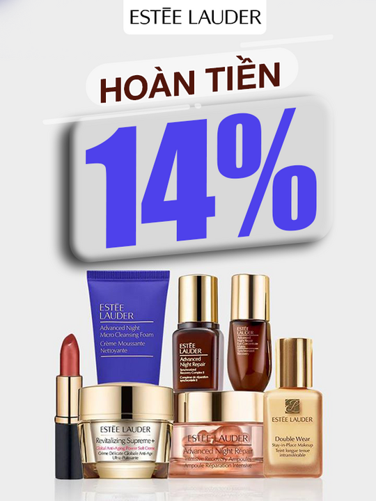 Lazada Bonus hoàn tiền 14% khi mua sp Estee Lauder
