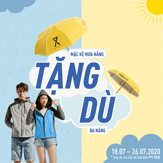 Couple TX tặng 1 chiếc dù với ĐH từ 999k