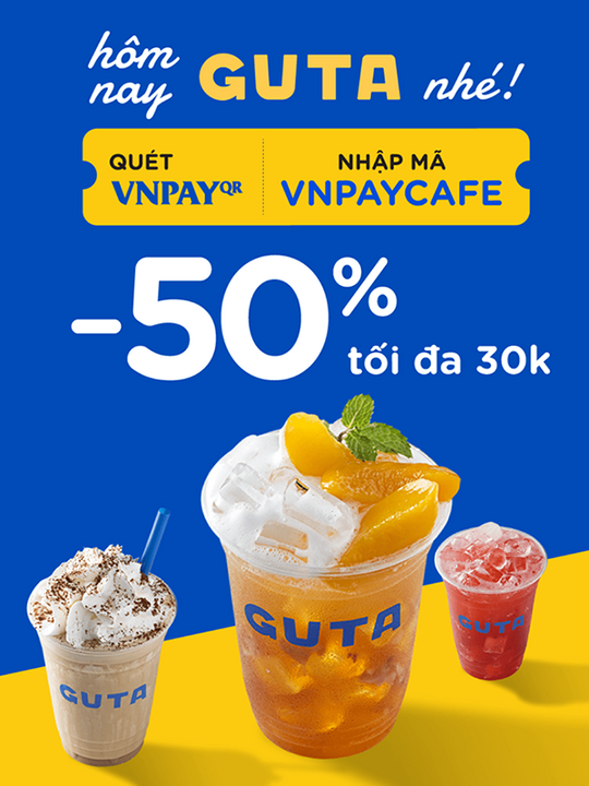 VNPAY giảm 50% tại Guta Cafe