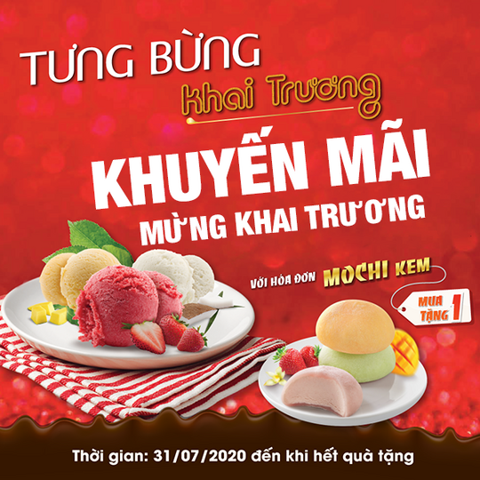 Fanny Ice cream khuyến mãi quà tặng mừng khai trương