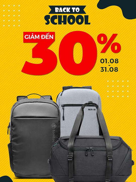 MIA khuyến mãi đến 30% cho balo