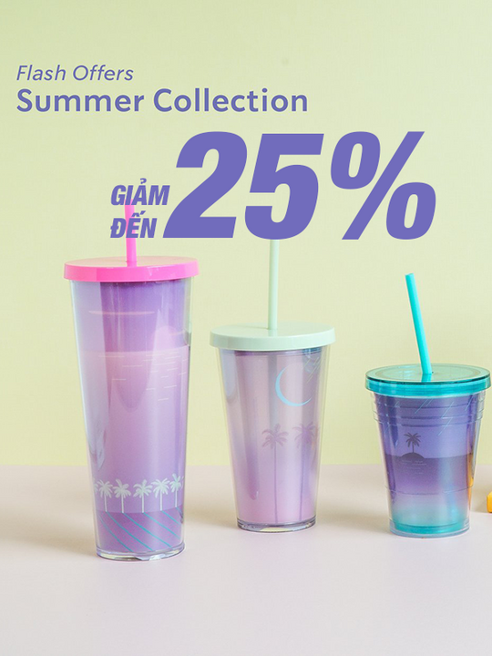 Starbucks Vietnam giảm 25% tất cả sản phẩm ly Flash sale