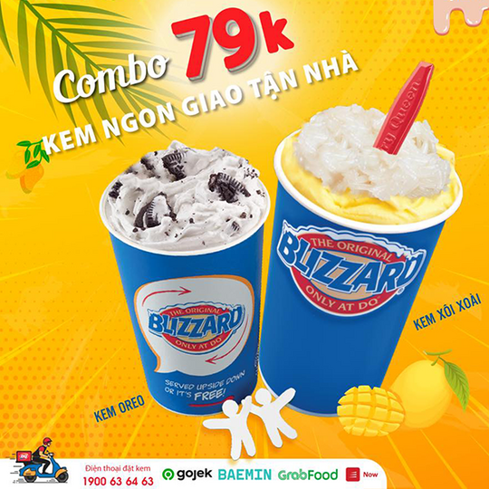 Dairy Queen khuyến mãi combo 2 kem chỉ 79k