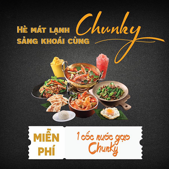 ThaiExpress tặng 01 cốc nước gạo Chunky ĐH từ 500K