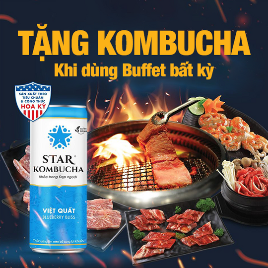 King BBQ khuyến mãi tặng Kombucha khi dùng buffet