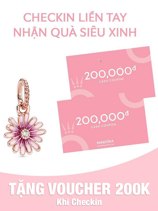 PANDORA tặng voucher 200k khi check in