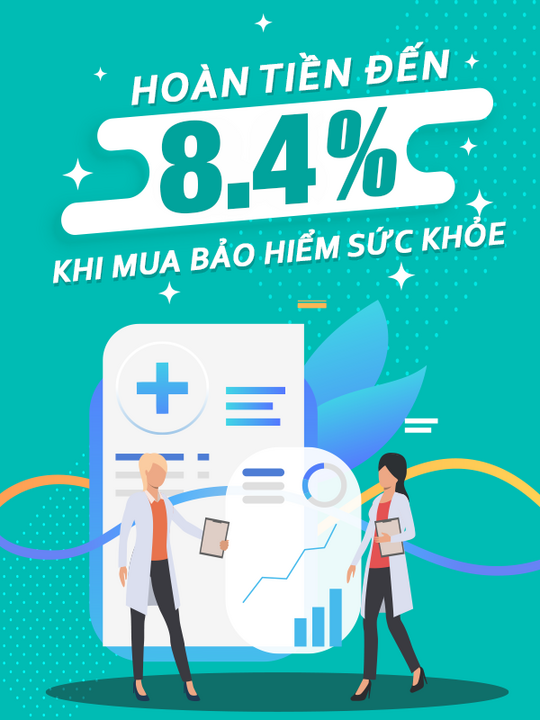Bảo Hiểm Sức Khỏe hoàn tiền đến 8.4% khi đăng ký bảo hiểm