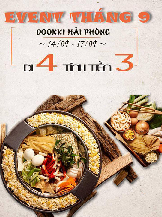 Dookki khuyến mãi đi 4 tính tiền 3 tại Đà Nẵng - Shopiness