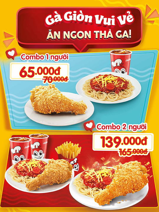 JolliBee khuyến mãi combo chỉ từ 65K