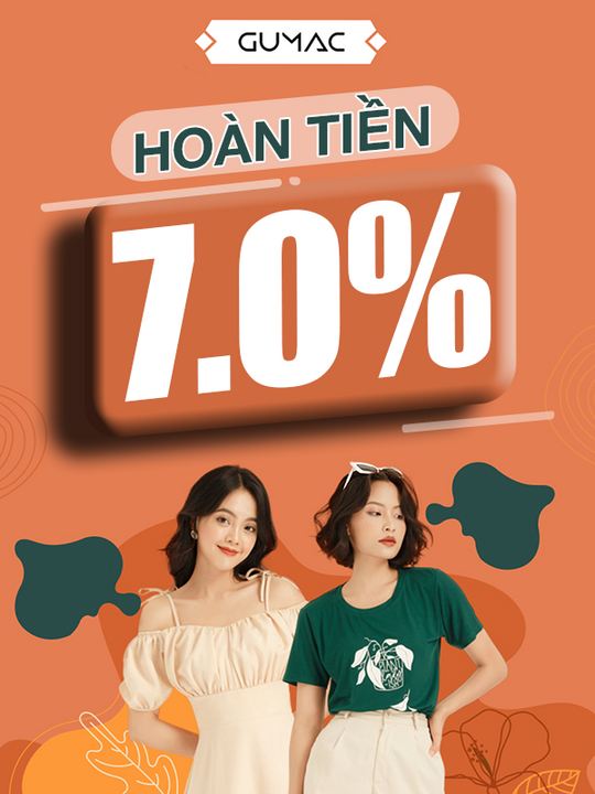 Shopee Bonus hoàn tiền 7% khi mua sp Gumac