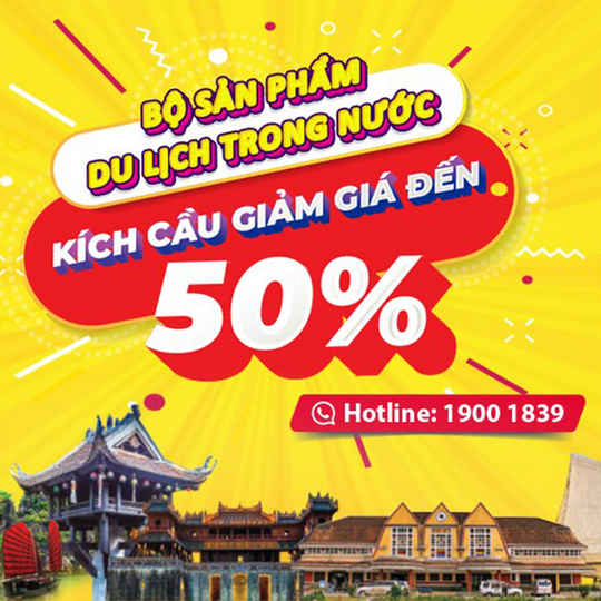 Vietravel giảm đến 50% tour trong nước