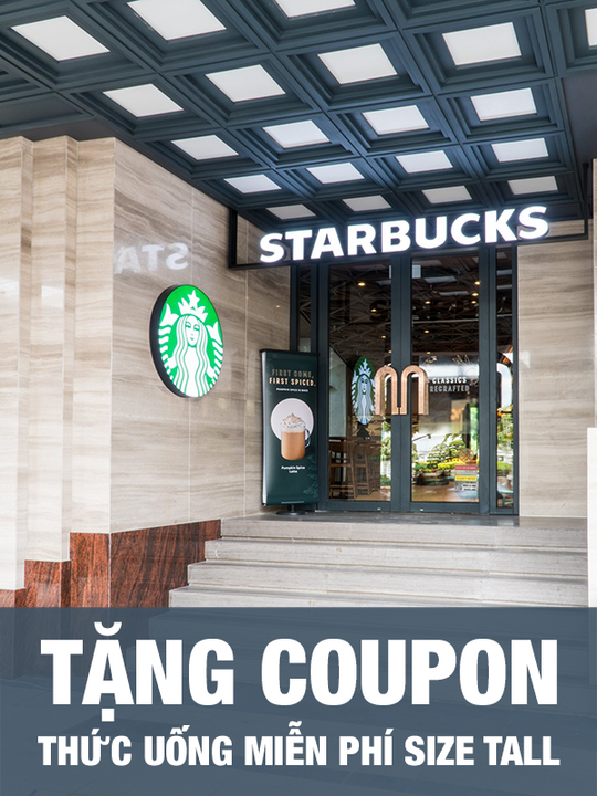 Starbucks Vietnam tặng coupon thức uống miễn phí 