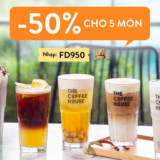 The Coffee House giảm đến 50% khi đặt từ 2 món