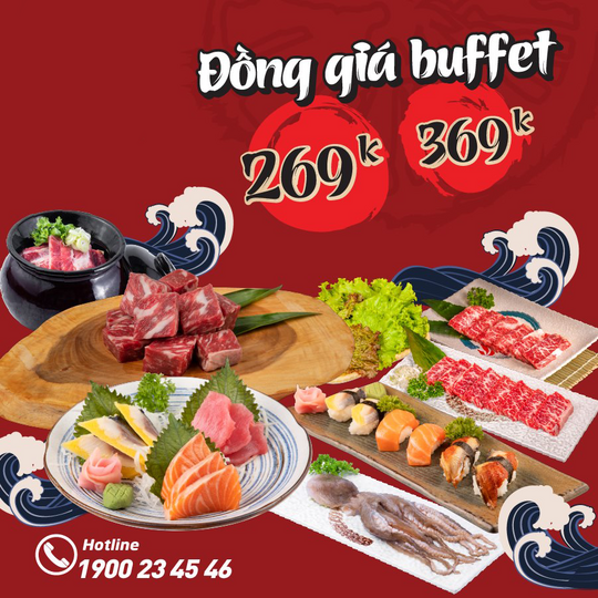 Tasaki BBQ đồng giá buffet chỉ 269K và 369K