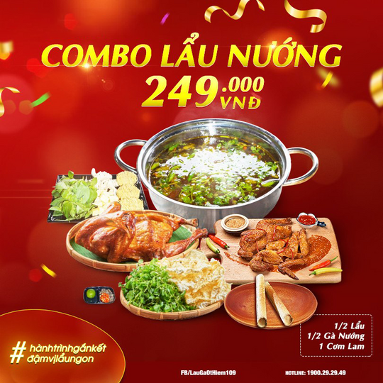 Lẩu Gà ớt hiểm 109 khuyến mãi combo lẩu nướng từ 249k