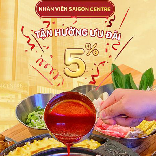 Spicy Box giảm 5% cho nhân viên Saigon Centre
