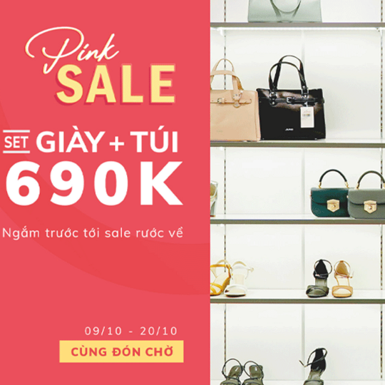 Juno khuyến mãi combo túi + giày chỉ 690K