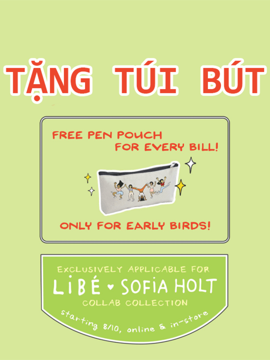 LIBÉ tặng túi bút khi mua BST Sofia Holt