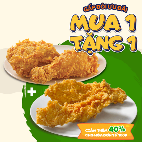 Buy 1 Get 1 Delivery Monday - Food Menu
