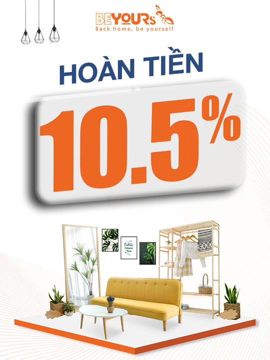 Shopee Bonus hoàn tiền 10.5% khi mua sp Be Yours