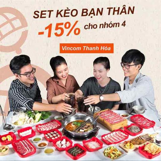 Hotpot Story giảm 15% tại Vincom Thanh Hóa