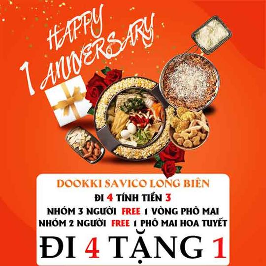 Dookki khuyến mãi đi 4 tặng 1