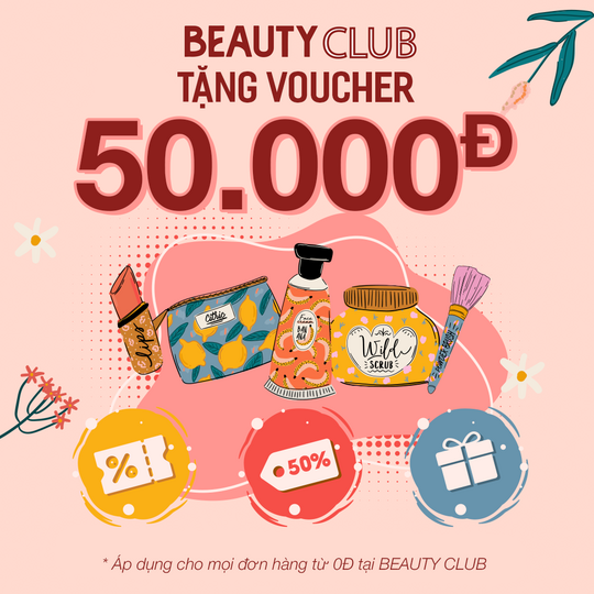 Shopee tặng voucher 50K tại Beauty Club