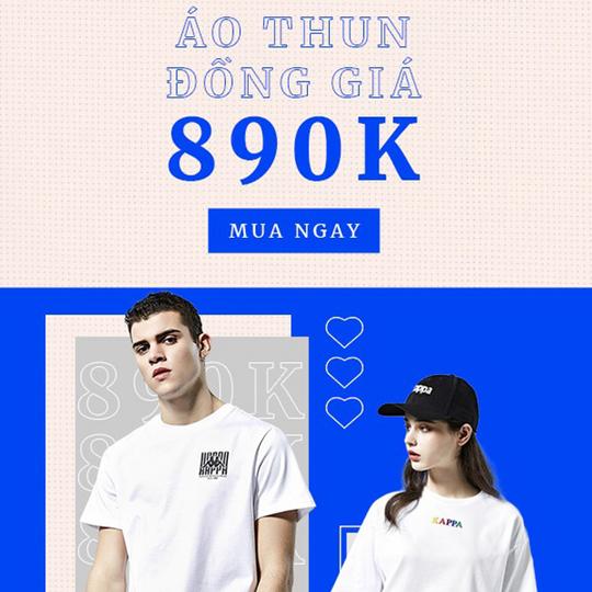 Hoàng Phúc đồng giá 890K áo thun nam