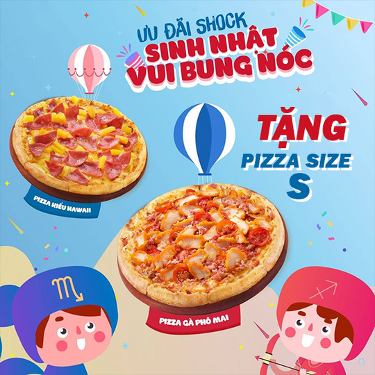 Domino tặng 1 pizza size S vào tháng 11