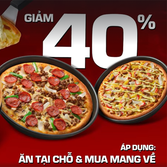 Pizza Hut giảm 40% cho Pizza Chảo