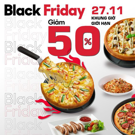 Pizza Hut khuyến mãi 50% bánh Pizza cỡ vừa và cỡ lớn