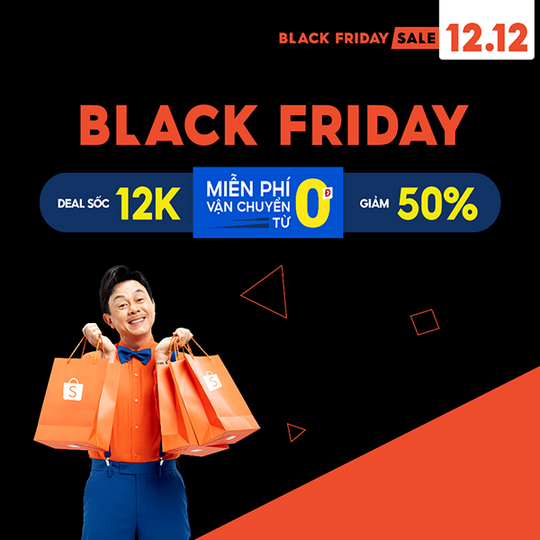 Shopee black Friday, săn ngay deal sốc chỉ 12K