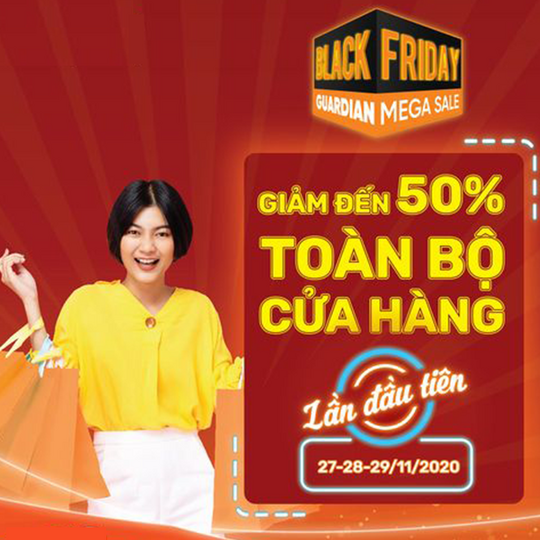 Guardian khuyến mãi đến 50% toàn bộ cửa hàng