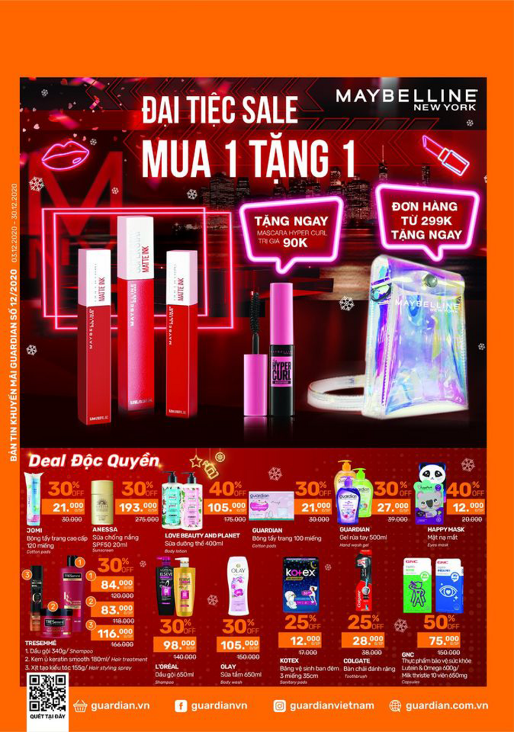 Guardian cẩm nang mua sắm tháng 12