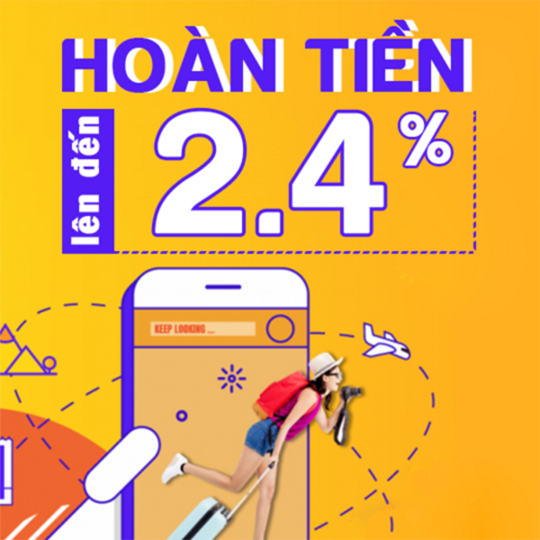 Klook hoàn tiền lên đến 2.4%