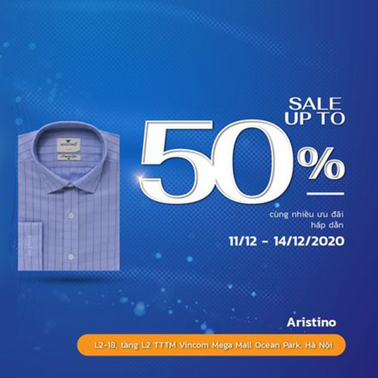 Aristino khuyến mãi tới 50% nhiều sản phẩm