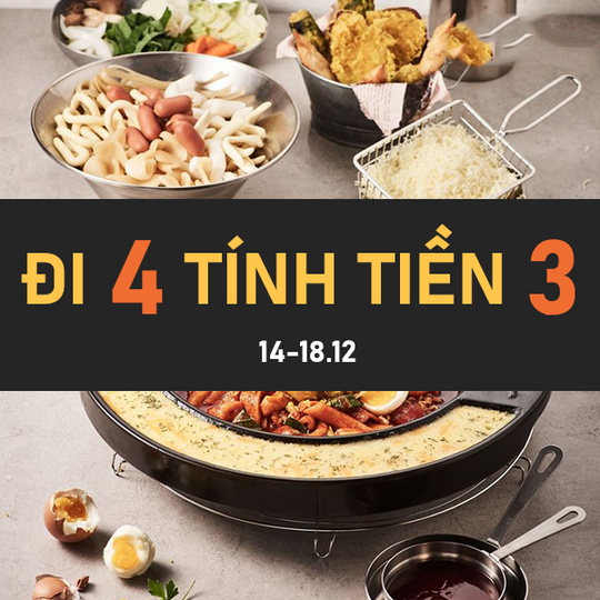 Dookki khuyến mãi đi 4 tính tiền 3