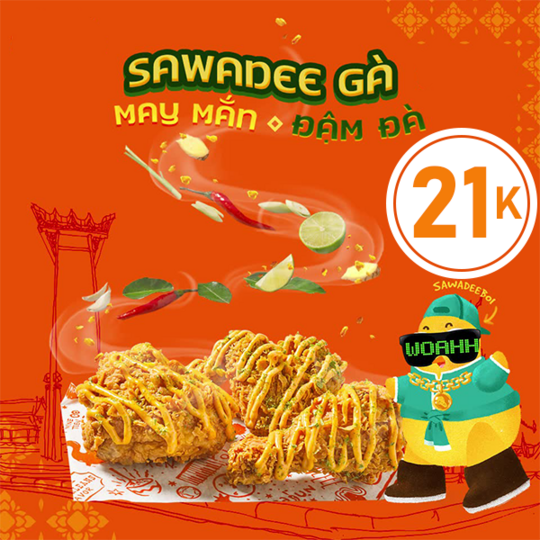 Popeyes khuyến mãi Gà Bangkok 21k