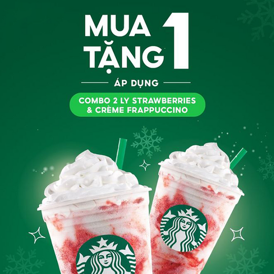 Starbucks Vietnam khuyến mãi mua 1 tặng 1 qua Now