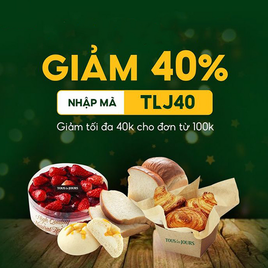 TOUS les JOURS khuyến mãi 40% khi đặt qua Now