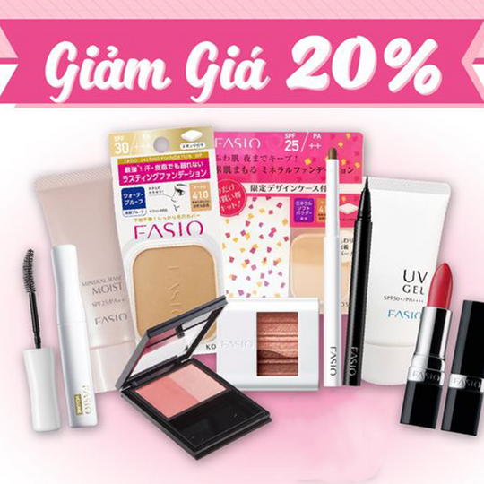Family Mart khuyến mãi 20% tất cả mỹ phẩm Fasio