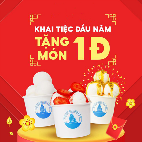 Shopee Food khuyến mãi 1Đ Sữa chua trân châu Hạ Long