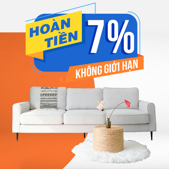 Be Yours hoàn tiền 7% khi mua sp Be Yours
