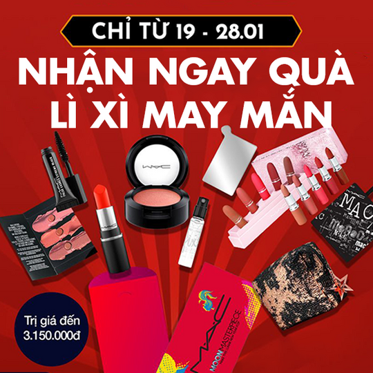 M.A.C Cosmetics giảm 20% & quà tặng kèm khi mua qua Lazada